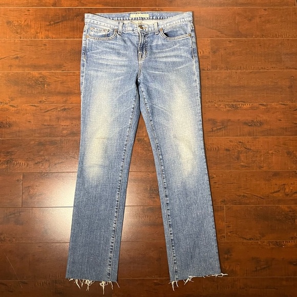 J BRAND Anthropologie Denim The Cigarette Leg Jeans Bonaroo Wash Size 30 - Picture 2 of 9